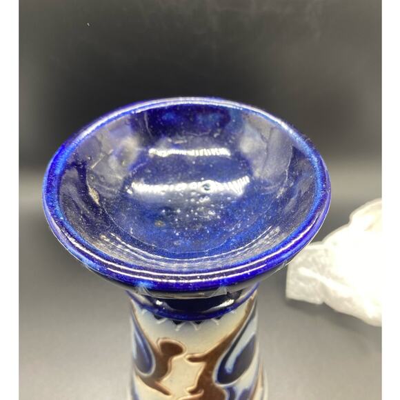 Gres D'Alsace BetschDorf Schmitter Pottery Candleholder Salt Glaze Signed - Picture 6 of 9